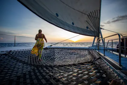 sunset catamaran tour blue finn vijf